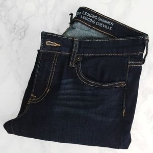 GAP Mid Rise Dark Legging Skimmer Jeans